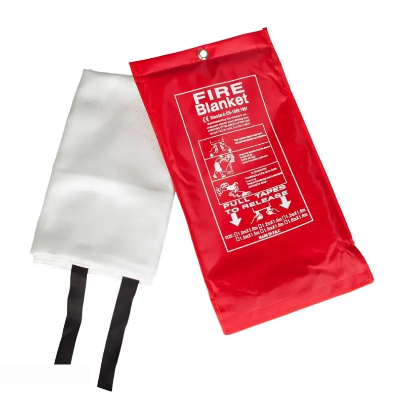 Fibre Glass Fabric Red Fire Blanket