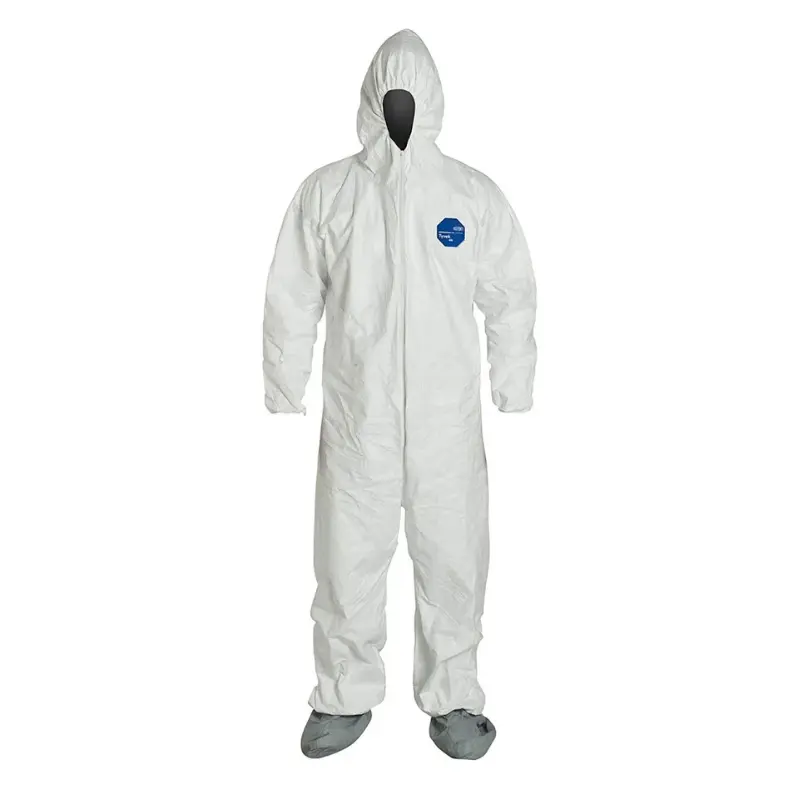 DuPont Tyvek Disposable Coverall with Hood and Elastic Cuff